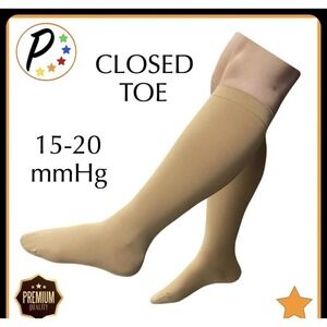 Presadee Sheer Premium 15-20 mmHg Moderate Compression Leg Closed Toe Socks L/XL